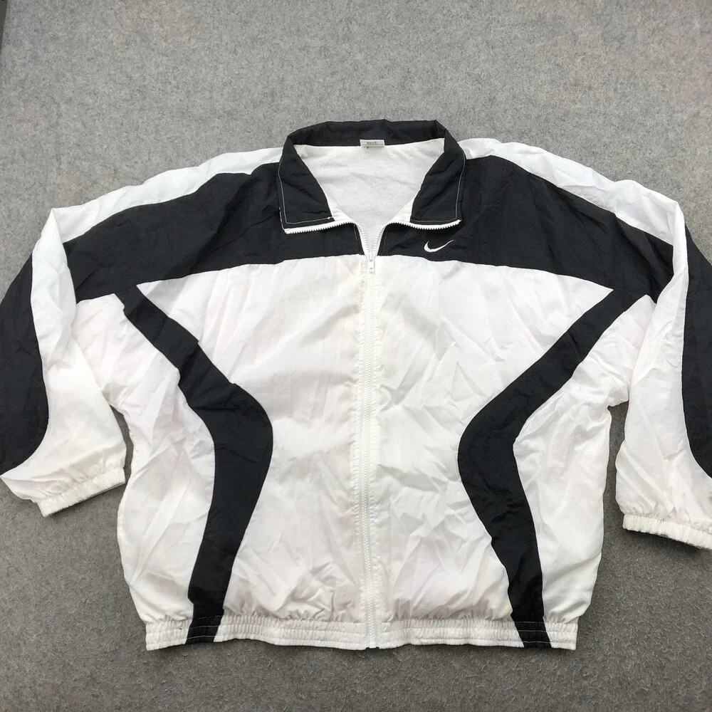Vintage Nike Jacket Mens XL Windbreaker Swoosh Track Full Zip 90s Taiwan - Picture 1 of 9